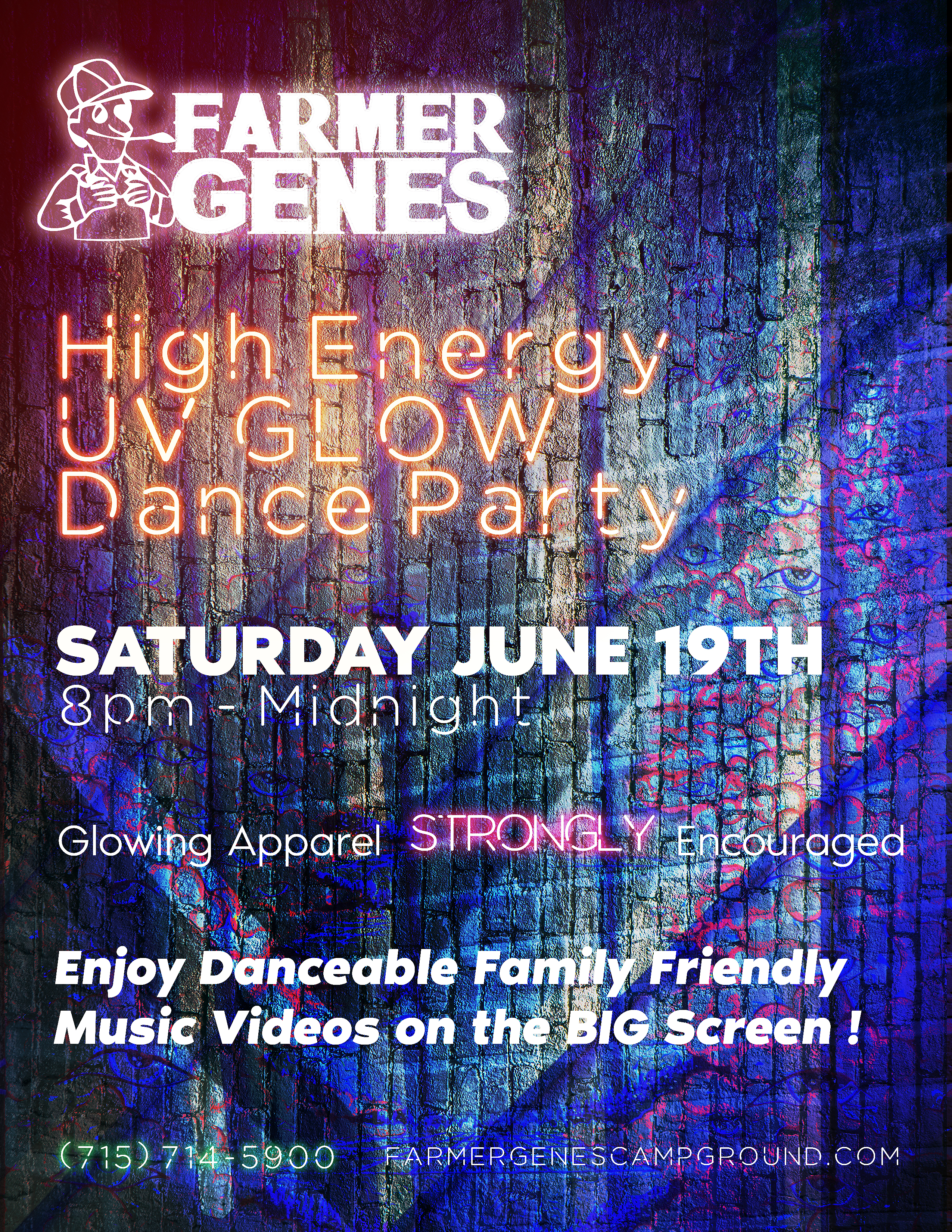 Black Light Party Flyer